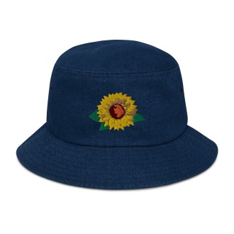 Sunflower Embroidered Bucket Hat
