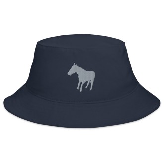 Bucket hat with a pony motif