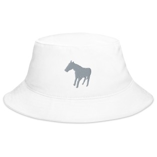 Bucket hat with a pony motif