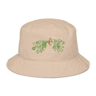 Classic bucket hat with acorn motifs