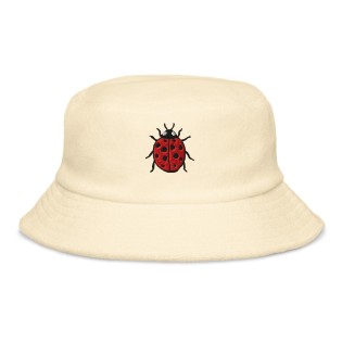 Bucket Hat with Ladybug Design