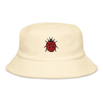 Bucket Hat with Ladybug Design