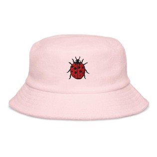 Bucket Hat with Ladybug Design