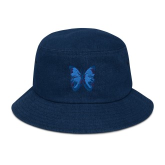 Bucket Hat with Butterfly Pattern