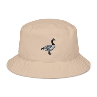 Goose-patterned bucket hat