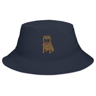 Bucket Hat with Pug Design