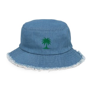Bucket Hat with Raw-Edge...