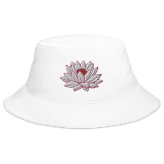Water Lily Embroidered Bucket Hat